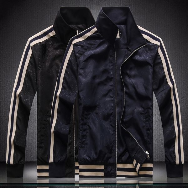 

Fashionable Mens et Long Sve Zipper black -body Printed Slim High Quality Windbreaker Men Thin coat Outdoors in Autumn Winter M- 4XL, Black;brown