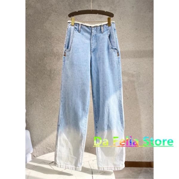 

women's jeans skinny size blue ader error pelton 20fw men women logo hardware adererror denim pants hand-painted trousers