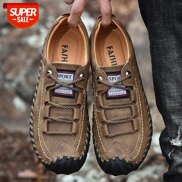 

men casual shoes leather fashion men sneakers handmade breathable man shoes lightweight mens loafers moccasins plus size 38-45 #ig5o
