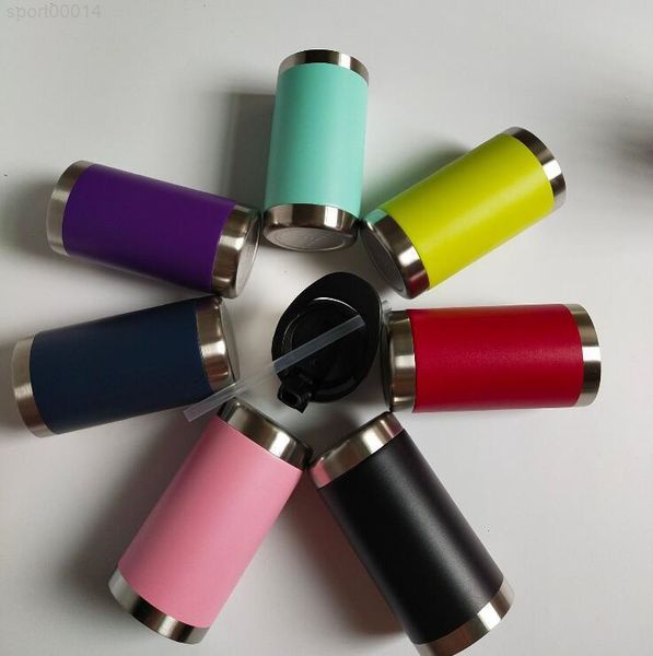 

stainless steel handle tumbler kid skinny outdoor hiking camping cups with lid straw vacuum water bottle children thermos cup dhd1342