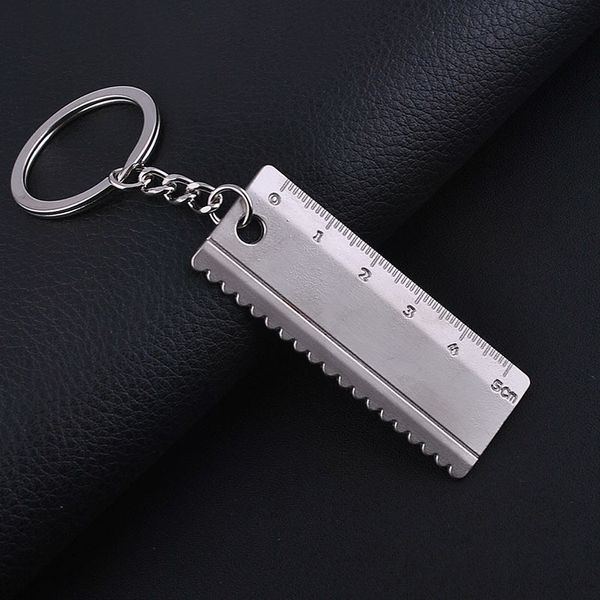 

wholesale pretend metal play mini keychain hardware toy gift assorted designs diy creative tool car keyring, Silver