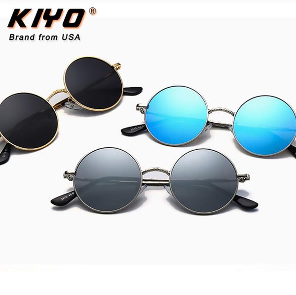 

kiyo brand 2020 new women men round polarized sunglasses metal classic sun glasses uv400 driving eyewear 2815, White;black