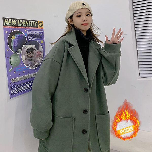 

2021 male coat autumn thin new winter lovers relaxed lamb wool leisure wear q1oc, Tan;black