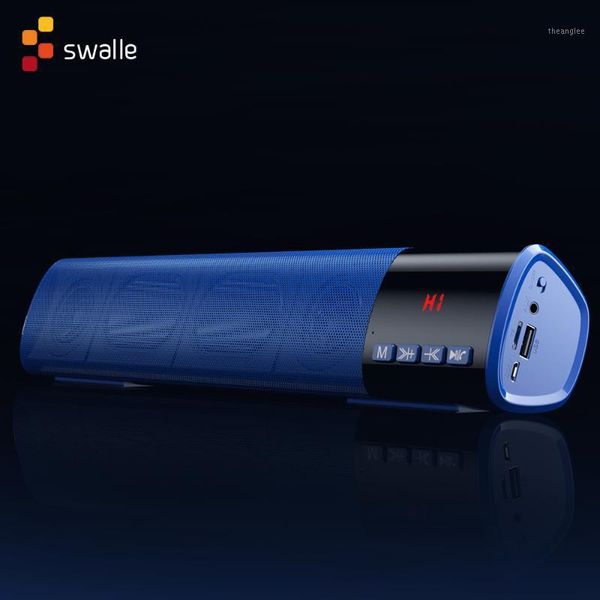 

2020 new 10w hifi portable wireless bluetooth speaker stereo soundbar tf fm usb subwoofer column for computer tv phone1