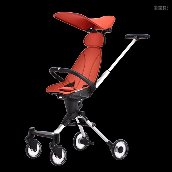 

strollers# high-end pu fabric baby lightweight stroller foldable comfortable pushchair for infant travel pram 4.8kg1