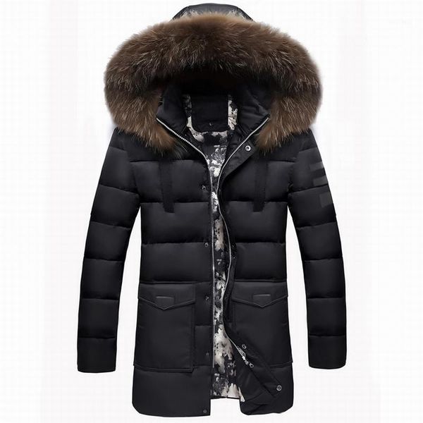 

tides men's long overcoat popular asian size hooded warm comfortable coat solid color warm long male winter jacket plus size1, Black