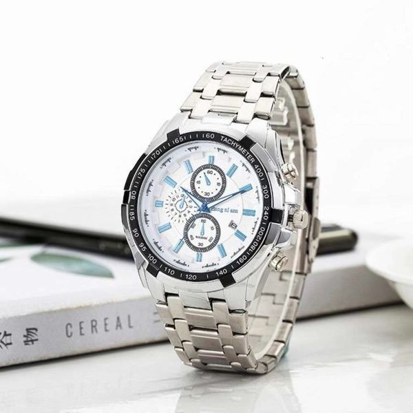 

watch fashion luminous men's three eye six pin gift wristwatch dekw, Slivery;brown