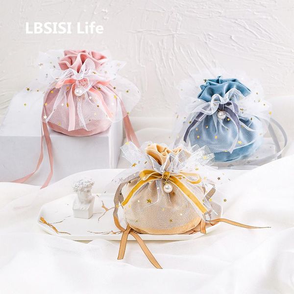 

lbsisi life 10pcs thickened velvet candy bags gold velvet drawstring european wedding companion candy box gift bags bbywei xmhyard