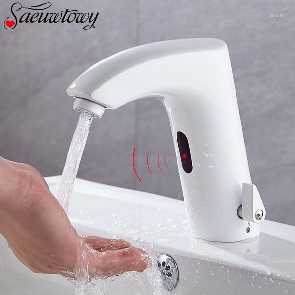 

bathroom faucet electric automatic sensor faucet kitchen sink basin battery power and cold water mixer taps spout1