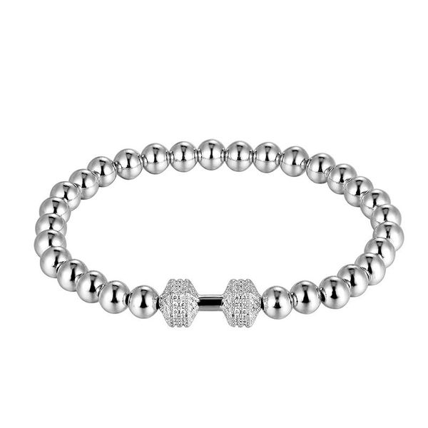 

livvy 2018 brand fashion black cz гантель мужской браслет натуральный камень гантели браслет шарм мужская йога ювелирные изделия as289 wmtcu