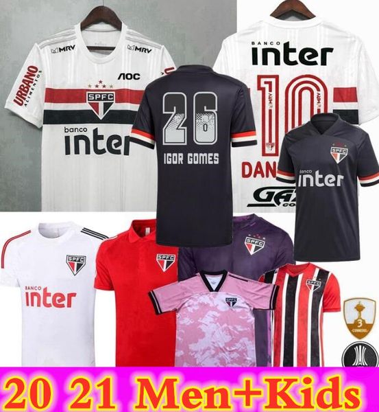 

20 21 sao paulo soccer jerseys sao paulo pato pablo dani alves 20 21 training football men women and kids shirt, Black;yellow