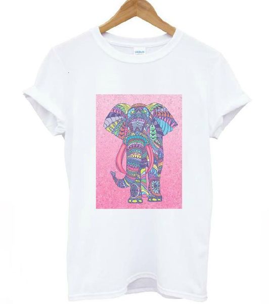 

harajuku floral elephant print women t shirt cotton casual funny shirt for lady white tee hipster drop ship t-206