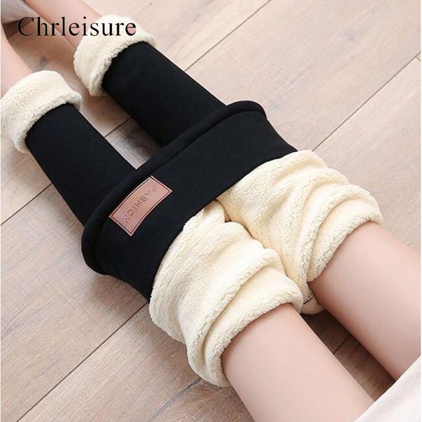 

winter warm pants women's plus velvet thicken black casual pants women lamb wool keep warm pantalon femme, Black;white