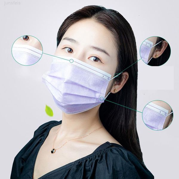 

in stock disposable face colorful 3 layer balck gray pink mouth masks cover party mask