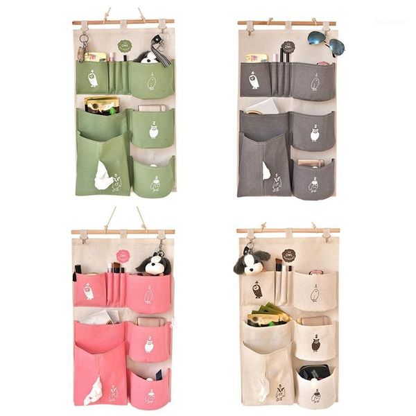 

storage boxes & bins multi-grids portable hanging bag with paper towel simple hanging1