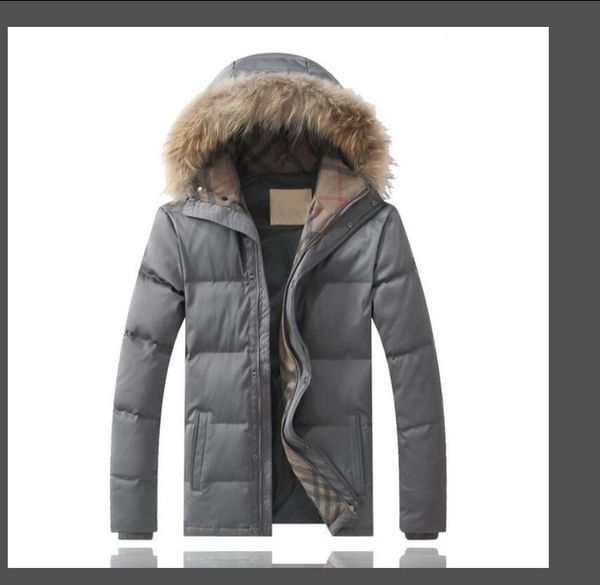 

new brand winter clothing men down jackets parka keep warm down coat softshell hats thick outdoor outerwear mens jacket, Black