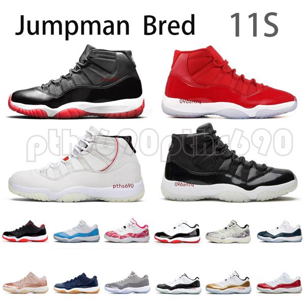 

concord 45 11 11s black white oreo mens womens basketball shoes jumpman low white bred se metallic gold pantone ovo grey snake size36-47