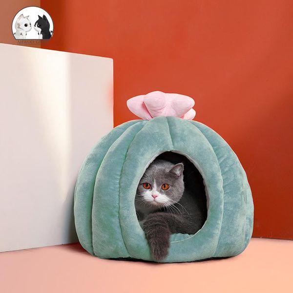 

cactus foldable removable cat bed self warming for indoor cat dog house with mattress puppy cage lounger ropa para perro drop