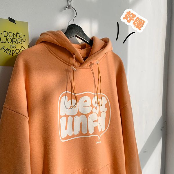 

privathinker men's oversized casual hoodies 2020 winter new woman graphic printed pullovers korean streetwear warm man hoodie c1115, Black;white