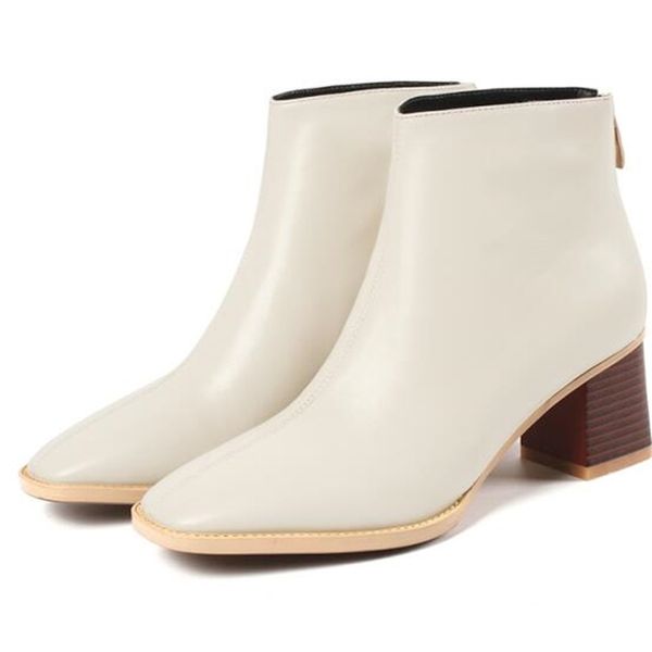 

women's genuine leather cow's greater size europe and the states put together small fashion boots five.5cm heel mgtr, Black