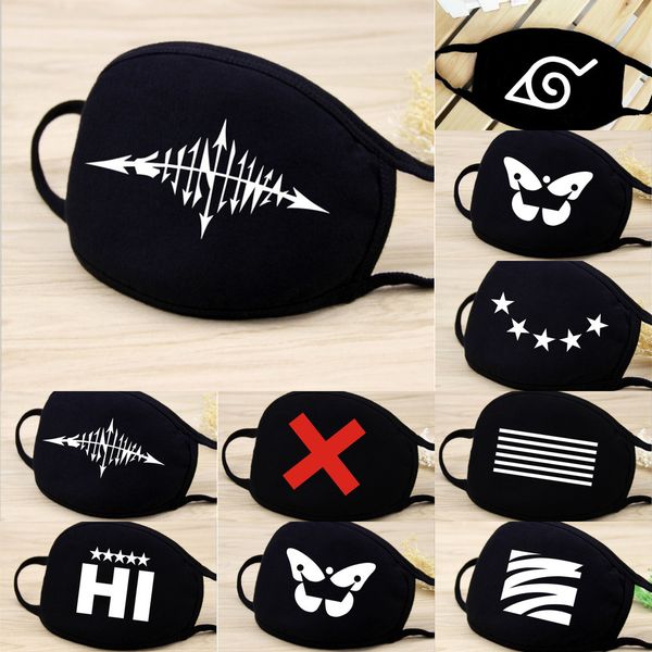 

factory new simple black cycling breathable cotton dust cartoon expression muffle face respirator mouth mask outd p5ap9