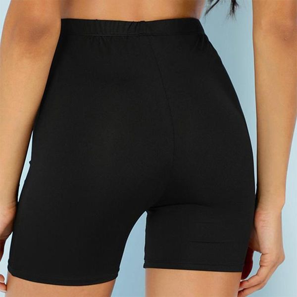 

shorts women thin fitness casual high waist fashion biker shorts summer slim knee length bottoms black cycling shorts streetwear h wmtpsg