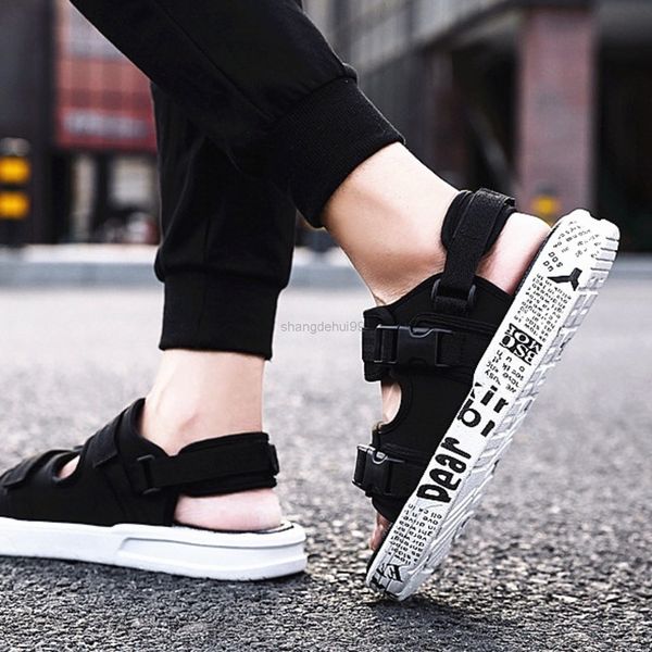 

men's casual sandals slippers breathable and comfortable s166, Black