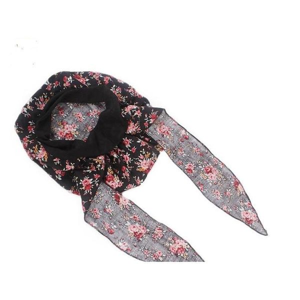 

new women elegant king flower elastic mesh turban chemo cap beanie head wrap head muslim scarf wmtguc beauty888, Blue;gray