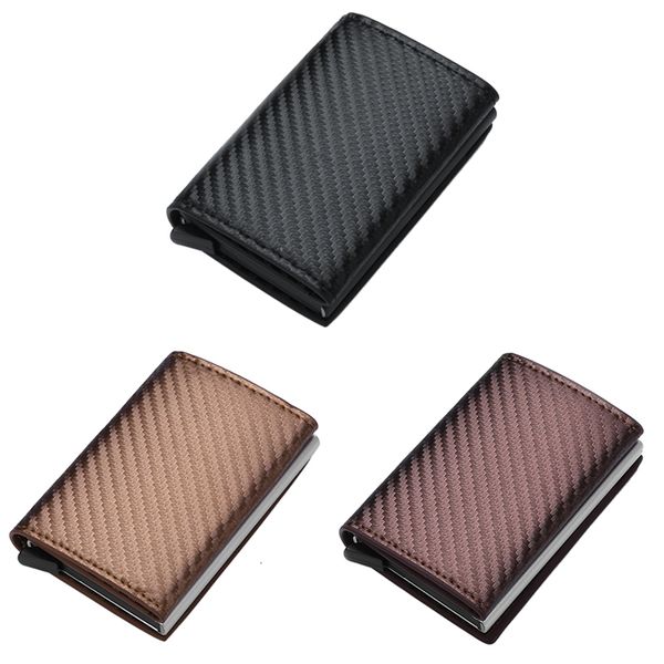 

men card holder slim ic trifold leather thin mini wallet small money bag purse, Red;black