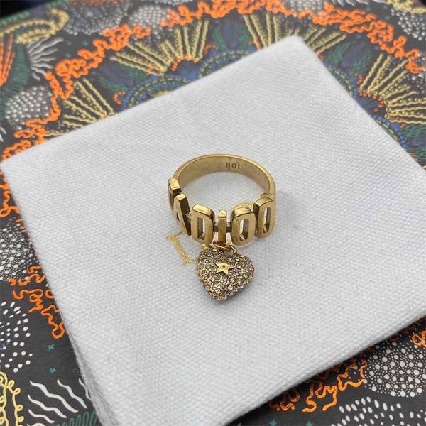 

simple peach heart full brilliant diamonds pendant women's ring style, Silver