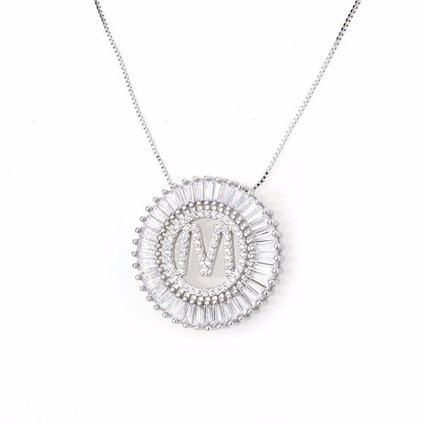

necklaces romad a-z initial for women letter pendants cubic zirconia necklace hip hop jewelry gold name collares r4