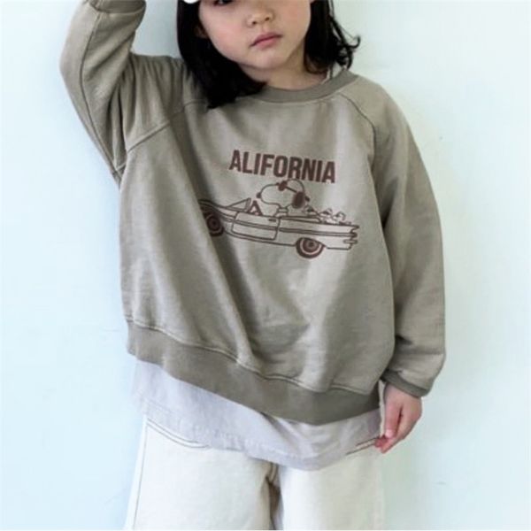 

toddler child cotton shirt with long sleeved kids autumn clothes letters print baby loose leisure hooides boy o-neck sweatshirt lj201127, Black