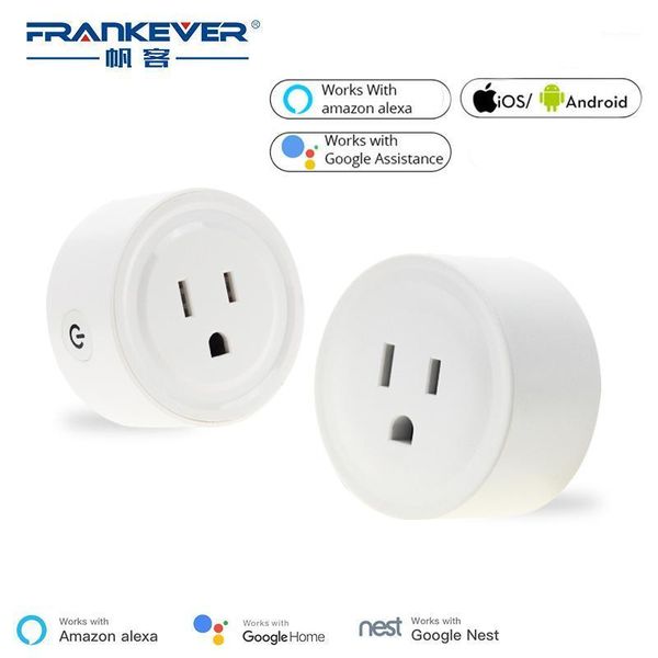 

smart power plugs frankever plug us mini socket 10a wifi timing switch voice control work with alexa google assistant home1