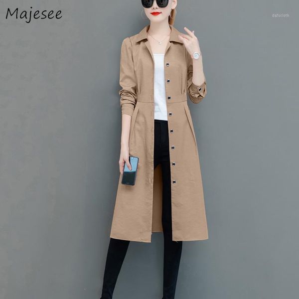 

trench coat for women plus size single breasted casual slim womens clothes 4xl harajuku korean fashion elegant soft1, Tan;black