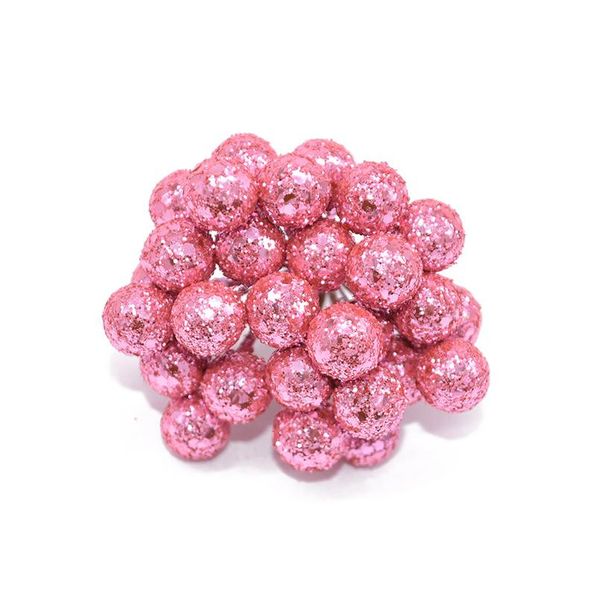 

50pcs glitter fruit stamens cherry artificial flower small red berries beads for wedding diy flower wreath gift box de jllpxx