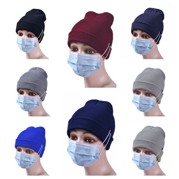 

взрослые beanie winter hat с facemask botton mask holder подходящие шапочки вязаные шляпы мужчины сплошные вязаные крючком шляпы лыжные науш, Yellow