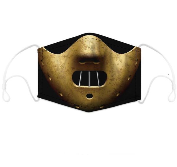 

skull masks designer face printed halloween fashion classic black facemask dustproof windproof and haze replaceable