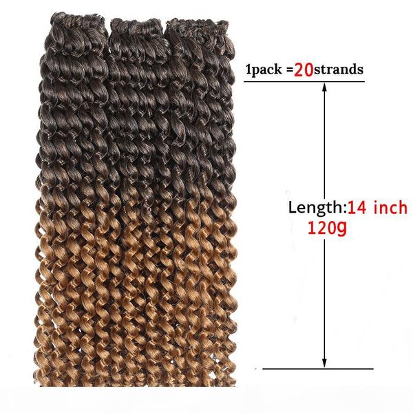 

14inch jump wand curl jamaican bounce crochet hair curl crotchet synthetic hair extensions heat resistant ombre braiding hair, Black