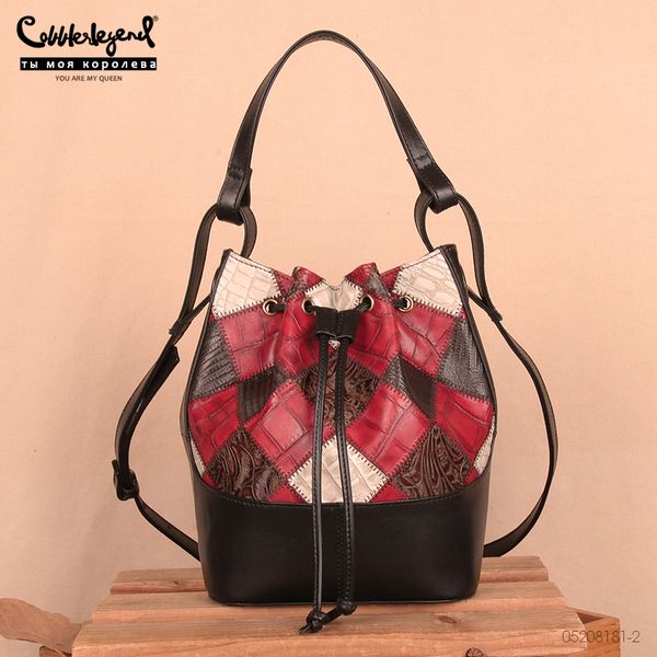 

cobbler legend genuine leather woman bucket crossbody bags for lady shoulder/messages bag cowhide handbags designer female tote
