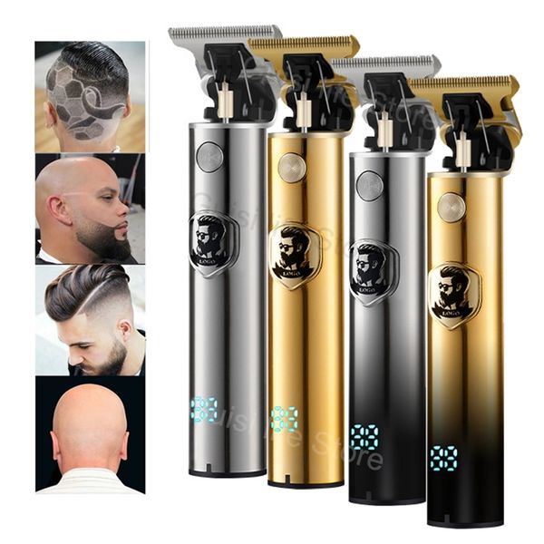 Electric Trimmer Trimmer Clipper Профессиональная бритва Борода Барбер 0 мм Мужская резка для вырезания 220312