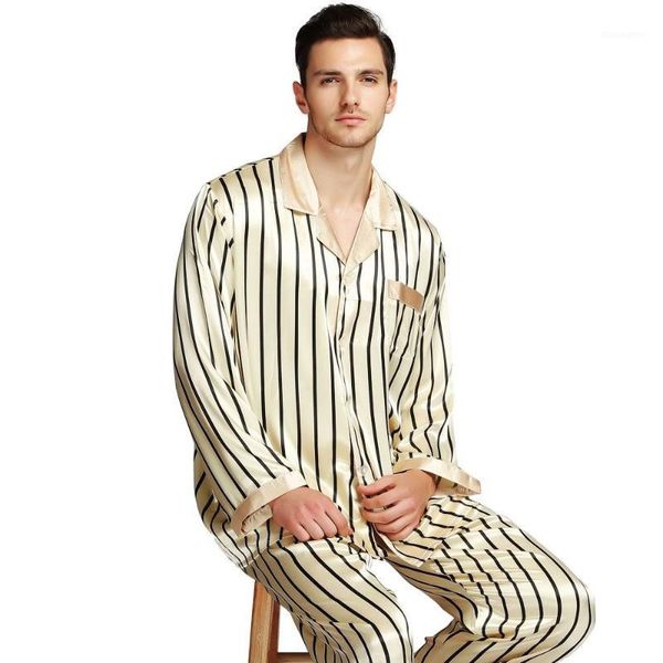 

mens silk satin pajamas set pajama pyjamas pjs set sleepwear loungewear s,,l,xl,2xl,3xl,4xl plus__fits all seasons1, Black;brown