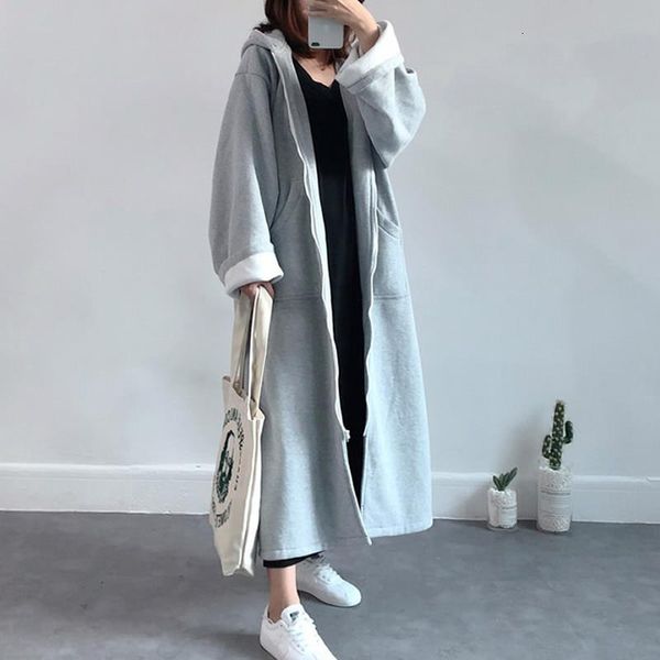 

casual women hooded trench coat 2019 new autumn black zipper breathable solid plus size 5xl long coat trench women overcoat, Tan;black