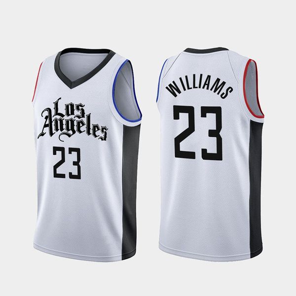 

2021 new basketball jersey city 23 williams color white size s-xxl, Black;red