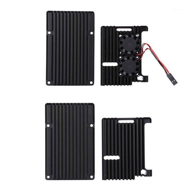 

aluminum gold enclosure case metal shell box heatsink for raspberry pi 4 model b1