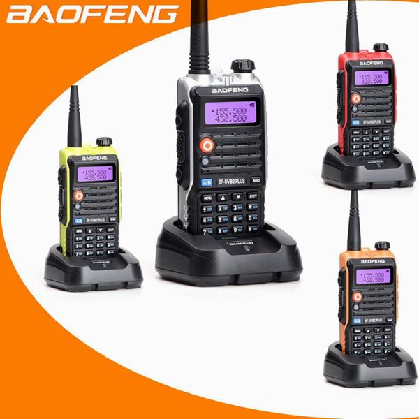 

walkie talkie 2pcs 4800mah baofeng bf-uvb2 plus radio transceiver for long range wireless ham cb uhf vhf mobile in moscow
