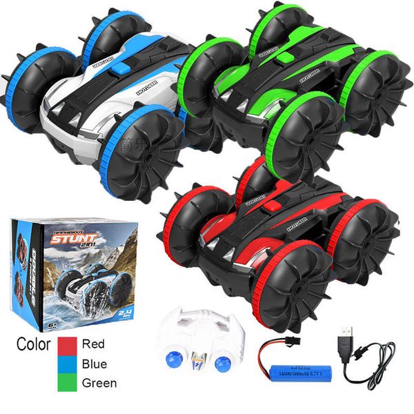 

mini 4wd amphibious stunt 2.4g waterproof toy remote control double sided car