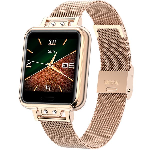 

1.2 inch fashion lady smart watch full touch screen physiological period reminder blood pressure test blood pressure