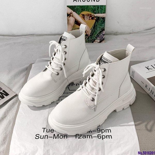 

winter white boots women fashion platform ankle boots lace up combat snow shoes woman warm plush 2021 new winter1, Black