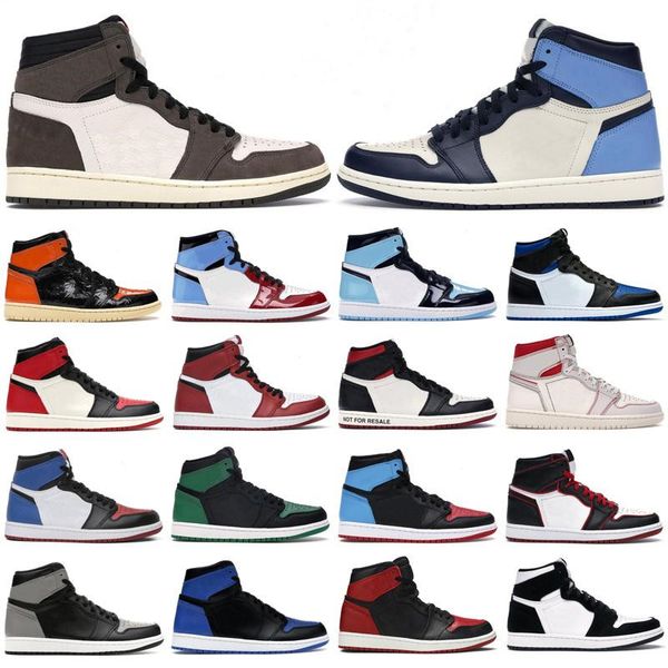 

2020 mens basketball shoes 1s high og obsidian phantom pine turbo green travis scotts royal toe twist 1 jumpman men women sports sneaker