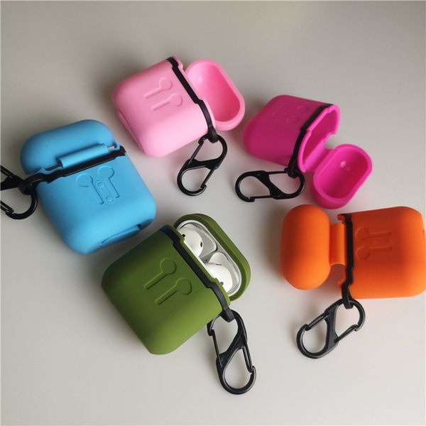 

suitable for apple airpods 1/2 generation universal protective cover wireless bluetooth headset silicone protective outer shell 2mm thick